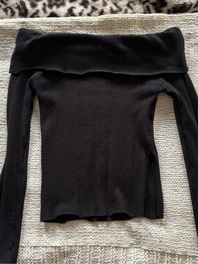Off-Shoulder Black Top
